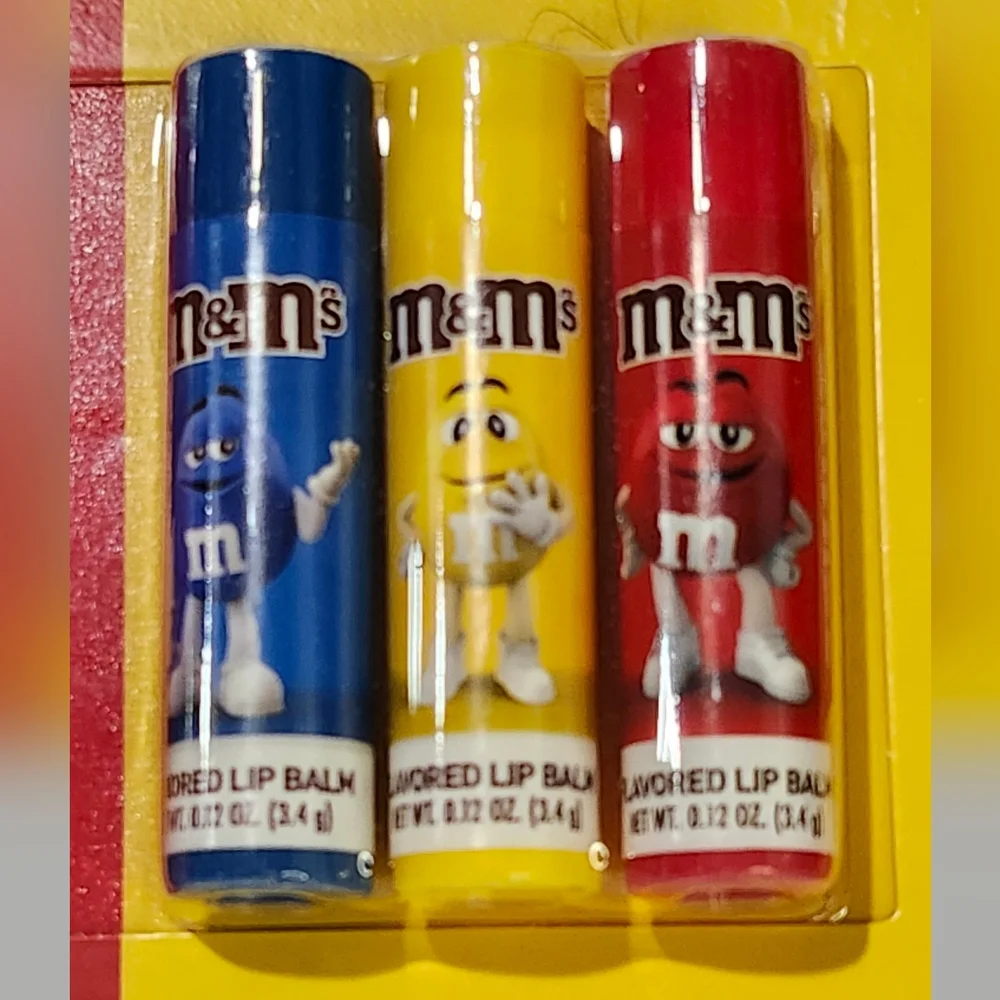 M&M's, Skittles, and Starburst Flavored Lip Balms